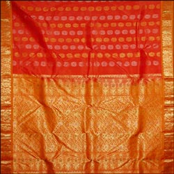 Click Here For Bigger Zoom - Orange colour Kanjeevaram silk saree (DSD-105)